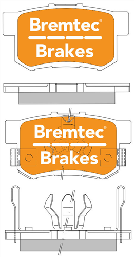 PRO-LINE BRAKE PADS SET HONDA CRV MKII 2.4 VTEC 2002- BT1639PRO