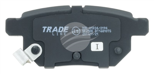 TRADELINE BRAKE PAD SET REAR TOYOTA PRIUS 1.8 (ZVW40) 2012- BT16810TS