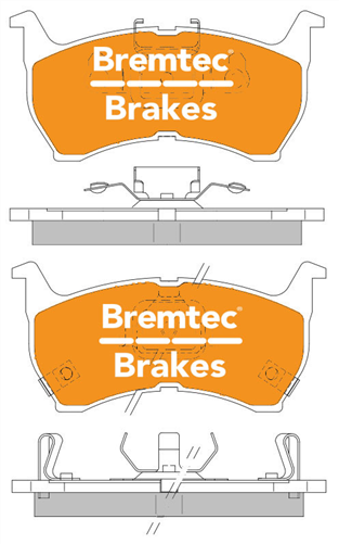 TRADE-LINE BRAKE PADS SET FORD TELSTAR AR 1982-86 BT171TS