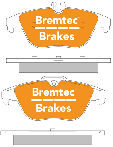 TRADE-LINE BRAKE PADS SET MERCEDES (S204) C200, C220 BT1840TS