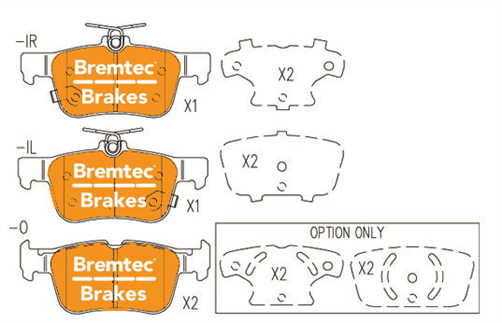 TRADE-LINE BRAKE PADS SET FORD MONDEO V 2.0TDci 05/2015- BT19031TS