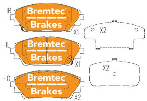 PRO-LINE BRAKE PADS SET MAZDA 3 (BM) 2.0L 2014- BT20070PRO