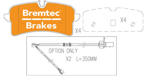 EUROLINE CERAMIC+ PORSCHE MACAN REAR BT23340ELC