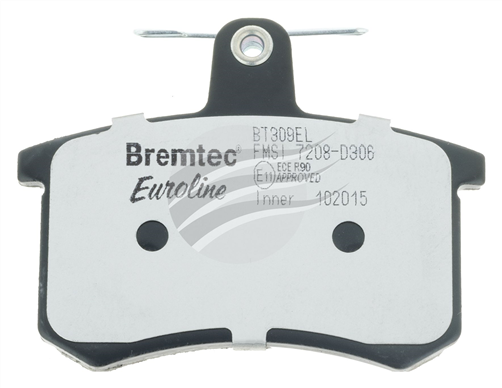 EURO-LINE BRAKE PADS SET AUDI A4 (ATE CALIPER) 1994-02 BT309ELC