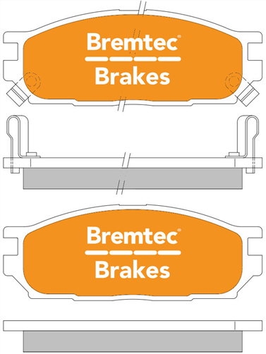 TRADELINE BRAKE PAD SET FRONT MITSUBIHI MIRAGE 1.5 (USA) BT396TS