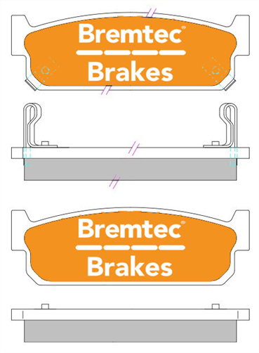 TRADE-LINE BRAKE PADS SET NISSAN INFINITY J30 1993-97 BT419TS