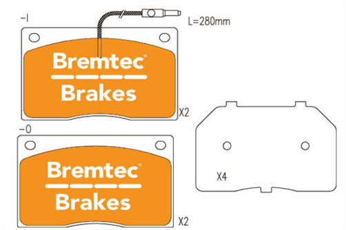 EURO-LINE BRAKE PADS SET ASTON MARTIN DB7 3,2 5,9 1994- BT680ELC