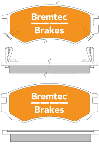 TRADE-LINE BRAKE PADS SET NISSAN PULSAR N15 1995-00 BT814TS