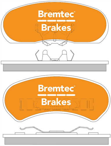 TRADE-LINE BRAKE PAD FRONT SET HOLDEN HQ, HJ, HX PBR CALIPER BT875TS