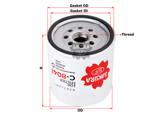 OIL FILTER FITS Z499 WZ499 C-8041