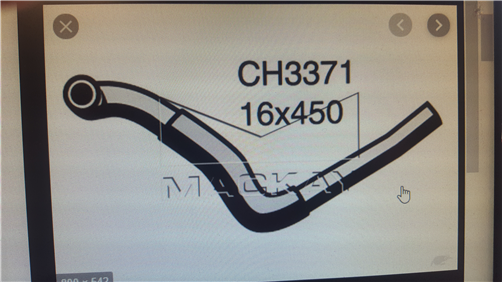 HEATER HOSE FORD/MAZDA WLAT DIESEL 12V