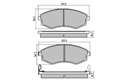 FRONT DISC BRAKE PADS - HYUNDAI SONATA CERAMIC 89-96