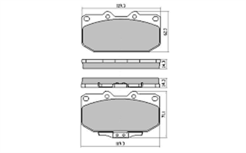 FRONT DISC BRAKE PADS - NISSAN 300ZX CERAMIC 89-97