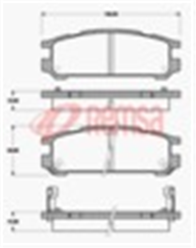 REAR DISC BRAKE PADS - SUBARU IMPREZA 93-99 DB1186 UC