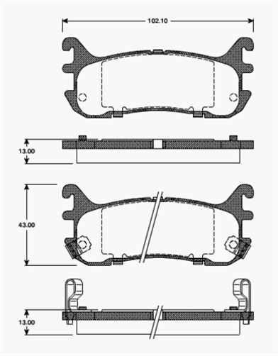 REAR BRAKE PADS - MAZDA 323 BH ASTINA CERAMIC 94-