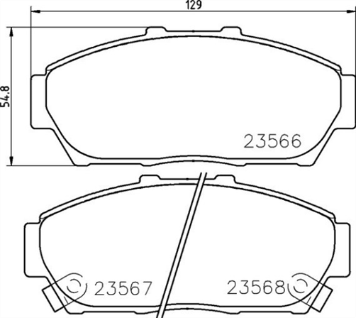 FRONT DISC BRAKE PADS - HONDA INTEGRA DB6 93-