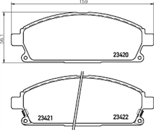 FRONT DISC BRAKE PADS - NISSAN X-TRAIL CERAMIC 01-08