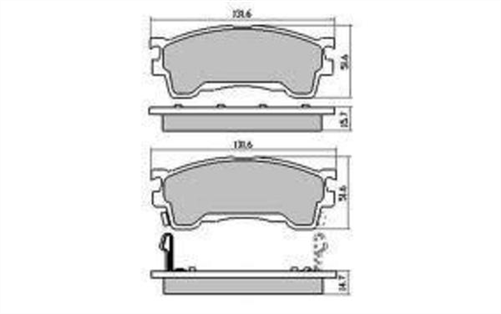 FRONT DISC BRAKE PADS - FORD / MAZDA 323 BJ 98-03