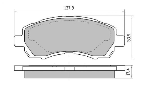 FRONT DISC BRAKE PADS - SUBARU IMPREZA 96-98 DB1363 E