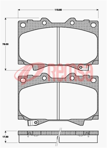 DB1365 UC FRONT DISC BRAKE PADS - TOYOTA LAND CRUISER HDJ10# 00-05