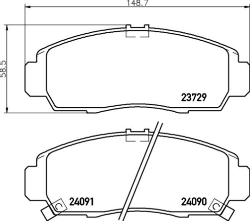 DB1393 E FRONT DISC BRAKE PADS - HONDA ODYSSEY 00-03