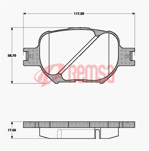 DB1431 UC FRONT DISC BRAKE PADS - TOYOTA COROLLA  01-06