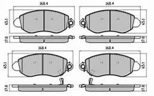 FRONT DISC BRAKE PADS - FORD TRANSIT RWD CERAMIC 00-06