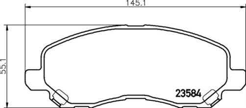 FRONT BRAKE PADS - MITSUBISHI GALANT EA3W EC3W CERAMIC 01-