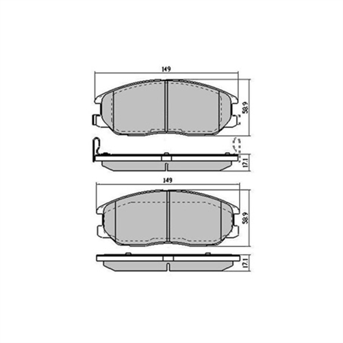 FRONT BRAKE PAD SET HYUNDAI