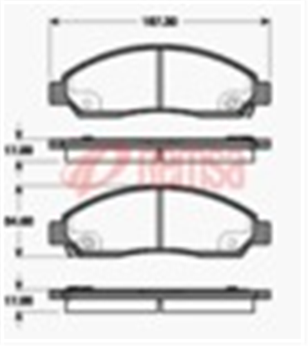 FRONT DISC BRAKE PADS - ISUZU D-MAX 02-08 DB1468 UC