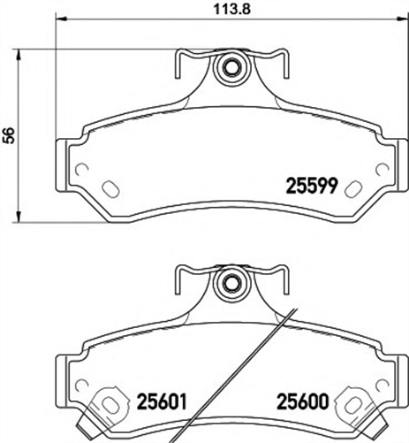 REAR DISC BRAKE PADS - TOYOTA CAMRY ACV3# , ACV40 02-11