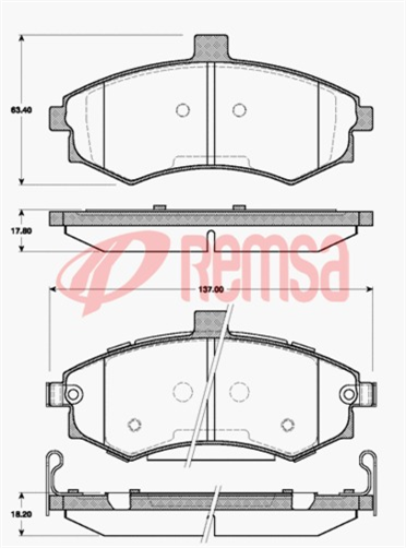 DB1503 UC FRONT DISC BRAKE PADS - HYUNDAI ELANTRA/MATRIX  01 -