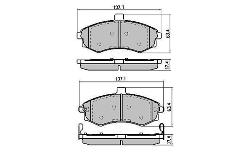 FRONT DISC BRAKE PADS - HYUNDAI ELANTRA   03-07