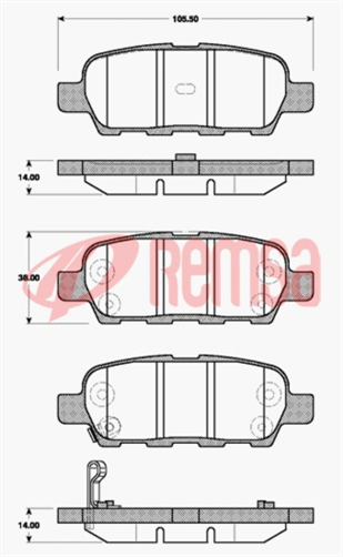 DB1509 UC REAR DISC BRAKE PADS - NISSAN X-TRAIL 01-