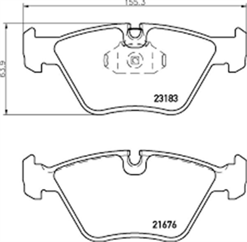 FRONT DISC BRAKE PADS - BMW SER 3 E46 03-05