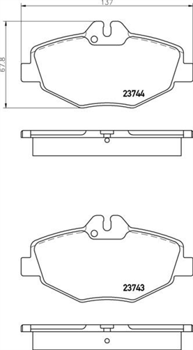 REAR BRAKE PADS - FORD FALCON FG CERAMIC 00-