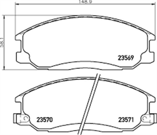 FRONT DISC BRAKE PADS - HYUNDAI TERRACAN 09/2003- DB1684