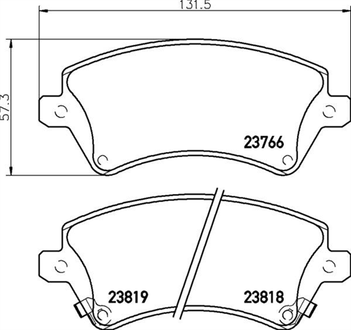 DB1714 UC FRONT DISC BRAKE PADS - TOYOTA COROLLA ZZE122 01-