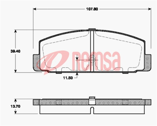 REAR DISC BRAKE PADS - MAZDA 6 GG 02-05 DB1760 E