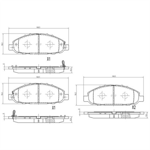 FRONT BRAKE PADS NISSAN URVAN/HOMY E25 02- (92 DB1769F