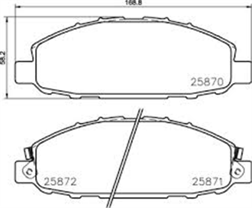 FRONT DISC BRAKE PADS - NISSAN URVAN E25 06- DB1769 UC