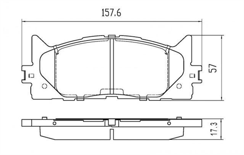 DB1800 UC FRONT DISC BRAKE PADS - TOYOTA CAMRY 06-