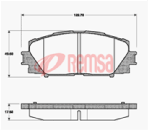 DB1820 UC FRONT DISC BRAKE PADS - TOYOTA ECHO , YARIS  05-