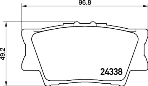 DB1832 E REAR DISC BRAKE PADS - TOYOTA CAMRY ASV 50 12-