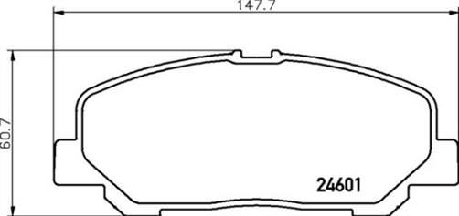 FRONT DISC BRAKE PADS - TOYOTA ESTIMA ACR50 06-09