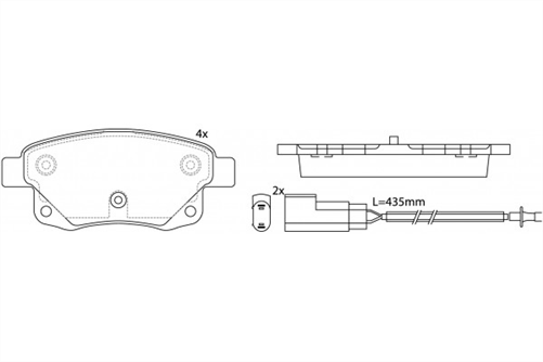 REAR BRAKE PADS - FORD TRANSIT CERAMIC 06-