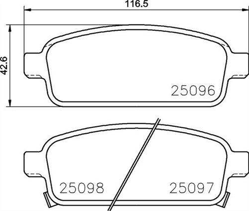 REAR DISC BRAKE PADS - HOLDEN CRUZE 09- DB1990 E