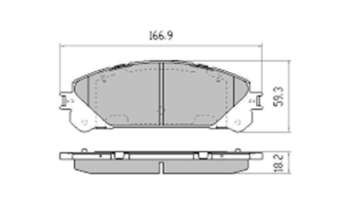 FRONT DISC BRAKE PADS - TOYOTA HIGHLANDER KLUGER 07-