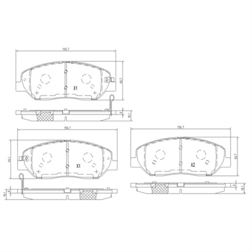 FRONT BRAKE PAD SET- HYUNDAI KIA