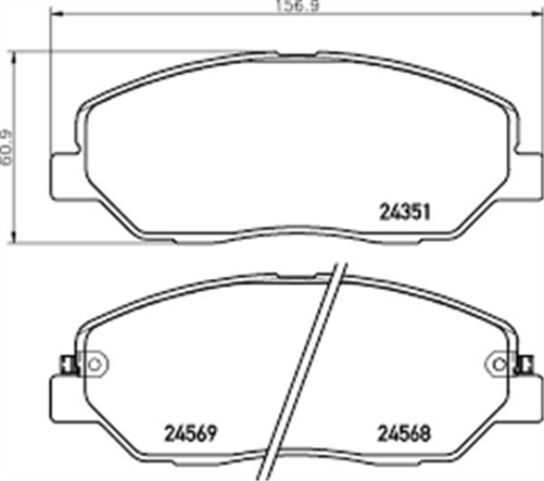 FRONT DISC BRAKE PADS - HYUNDAI SANATA FE 06- DB2034 E